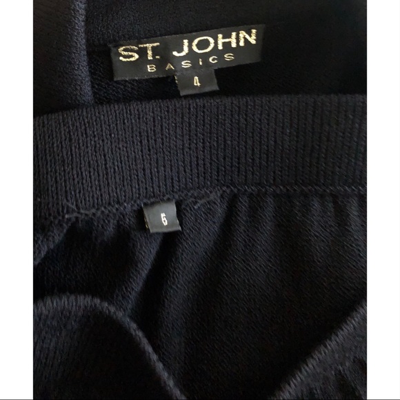 ST. JOHN BASICS SANTANA KNIT SKIRT JACKET SUIT - Picture 8 of 8